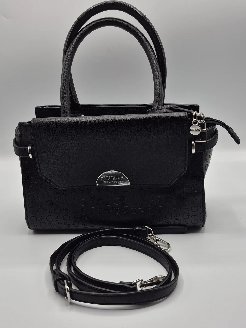 GUESS Black Signature Top-Handle Satchel
